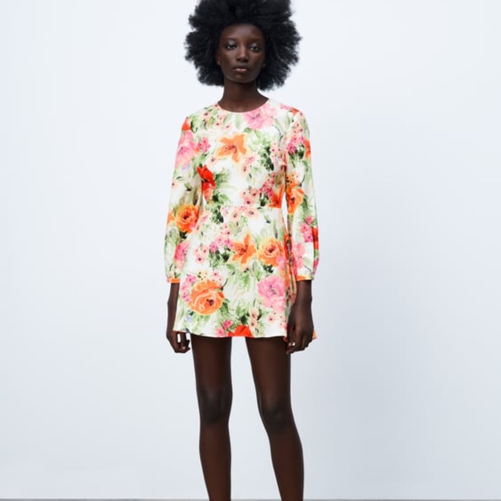 Zara floral print dress